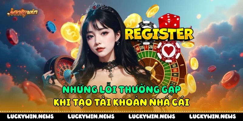 Những lỗi thường gặp khi tạo tài khoản nhà cái